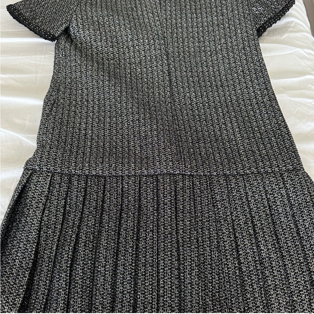 Self-Portrait Gray Pleated Sheath Mini Dress - Picture 9 of 16